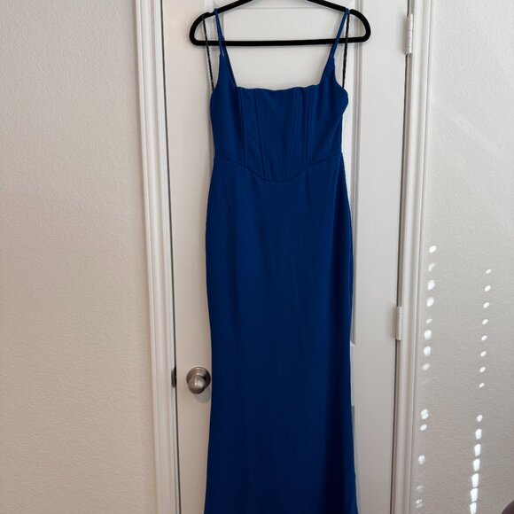 Lulus Imre Royal Blue Sleeveless Mermaid Maxi Dress - Size M - Picture 4 of 5
